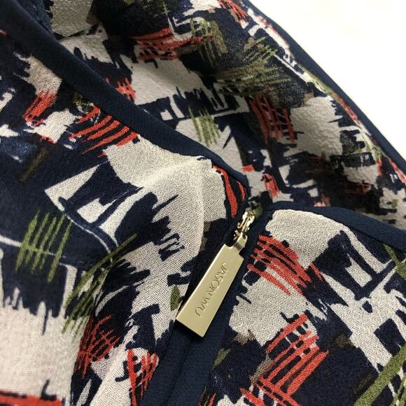 Jason Wu Silk Geometric Abstract Print Dress Size 6 A-Line Sleeveless EUC Black - Picture 5 of 12